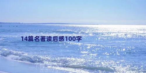 14篇名著读后感100字