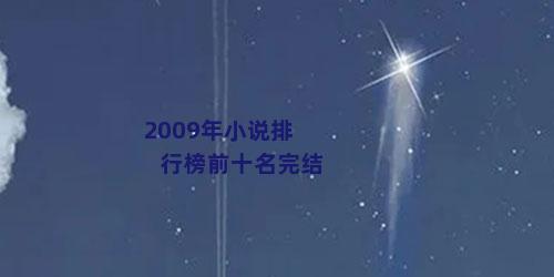 2009年小说排行榜前十名完结