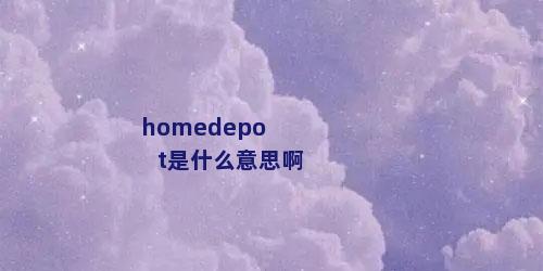 homedepot是什么意思啊