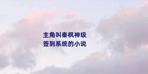 主角叫秦枫神级签到系统的小说