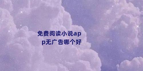 免费阅读小说app无广告哪个好