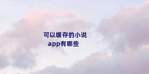 可以缓存的小说app有哪些