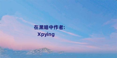 在黑暗中作者:Xpying