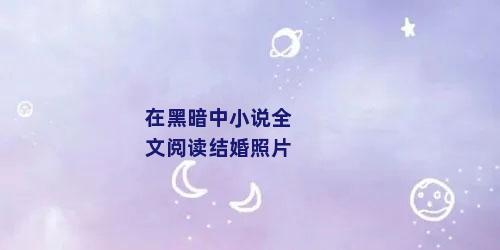 在黑暗中小说全文阅读结婚照片