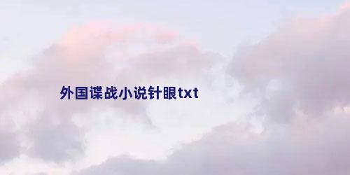 外国谍战小说针眼txt