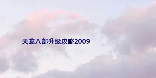 天龙八部升级攻略2009