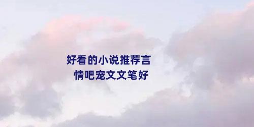 好看的小说推荐言情吧宠文文笔好