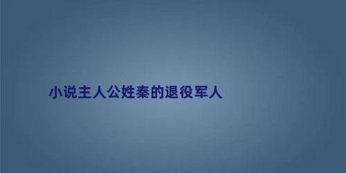 小说主人公姓秦的退役军人