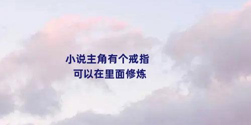 小说主角有个戒指可以在里面修炼