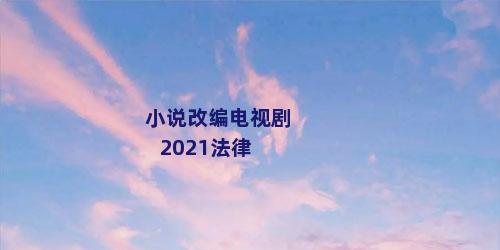 小说改编电视剧2021法律