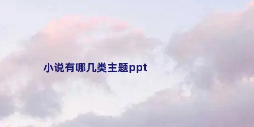 小说有哪几类主题ppt