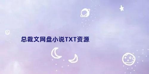 总裁文网盘小说TXT资源