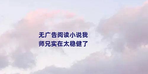 无广告阅读小说我师兄实在太稳健了