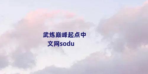 武炼巅峰起点中文网sodu