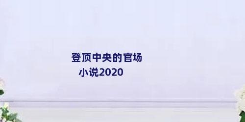 登顶中央的官场小说2020