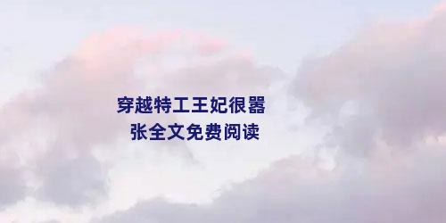 穿越特工王妃很嚣张全文免费阅读