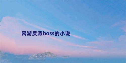 网游反派boss的小说