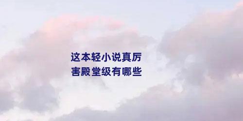 这本轻小说真厉害殿堂级有哪些