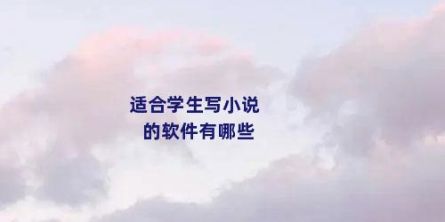 适合学生写小说的软件有哪些