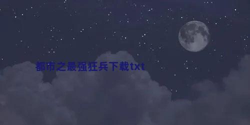 都市之最强狂兵下载txt